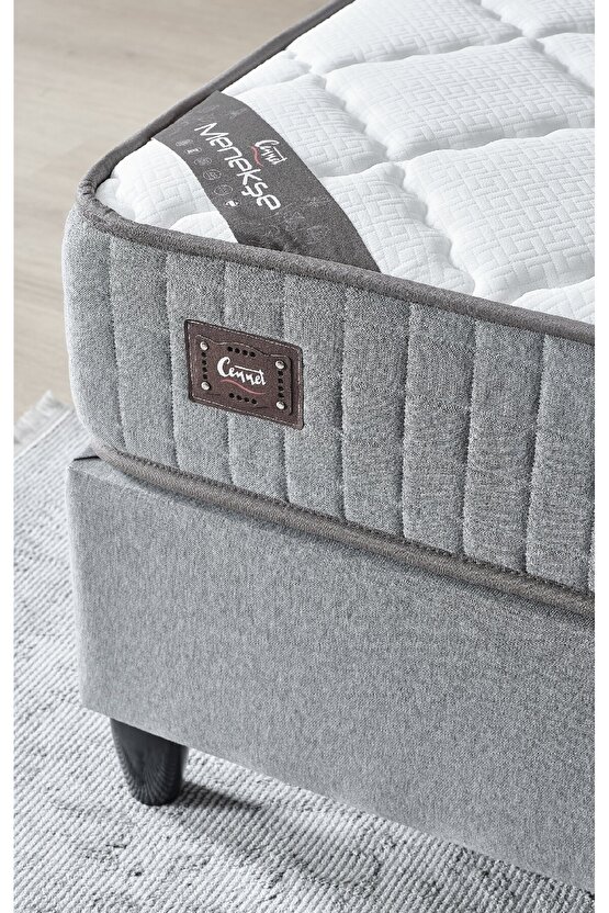 Menekşe Serisi Çift Kişilik Antibakteriyel Full Ortopedik Yataklı Baza ve Başlık Seti 3 lü Set