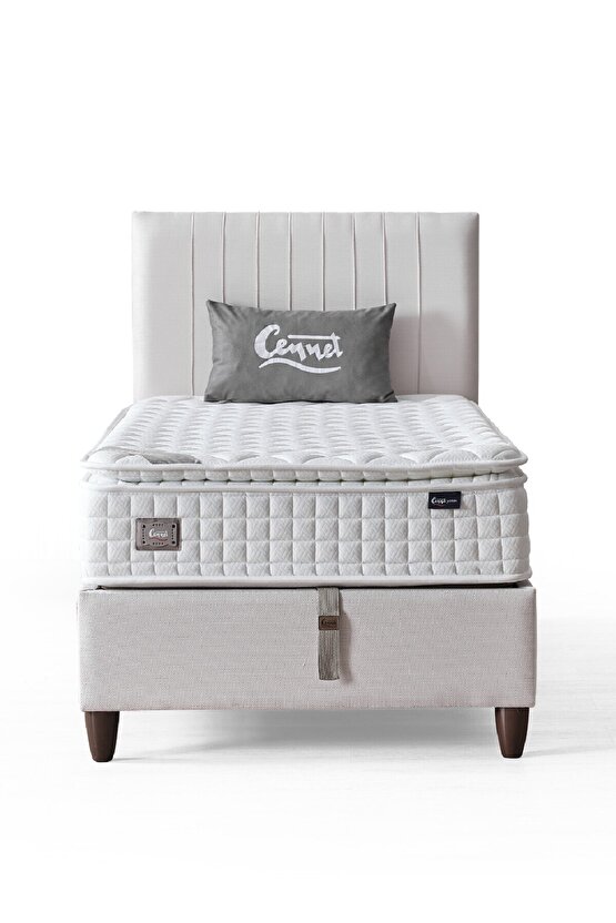 Zambak Tek Kişilik Sandıklı Baza ve Başlık Seti 2’li Set