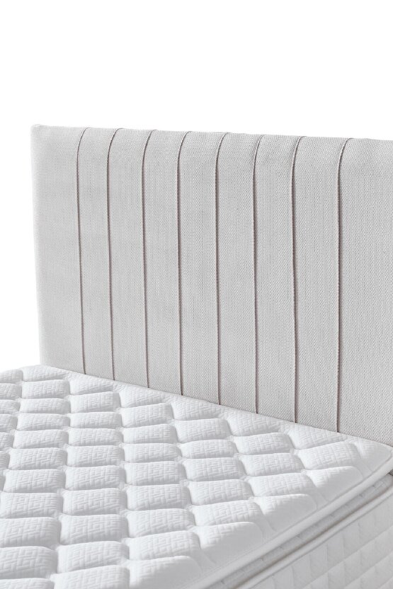 Zambak Tek Kişilik Sandıklı Baza + Full Ortopedik Antibakteriyel Pedli Yatak + Başlık 3 lü Set