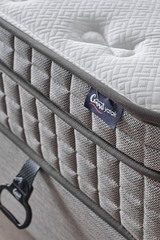 Melisa Çift Kişilik Sandıklı Baza + Full Ortopedik Antibakteriyel Paket Yaylı Visco Yatak + Başlık 3