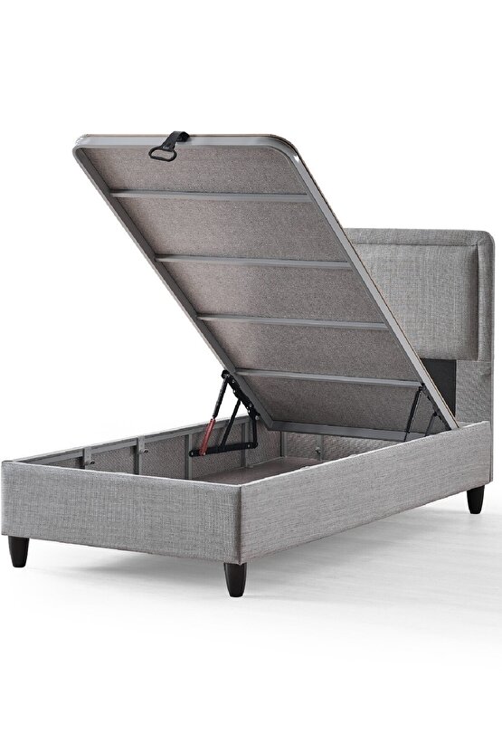 Melisa Tek Kişilik Sandıklı Baza + Full Ortopedik Antibakteriyel Visco Yatak + Başlık 3 lü Set