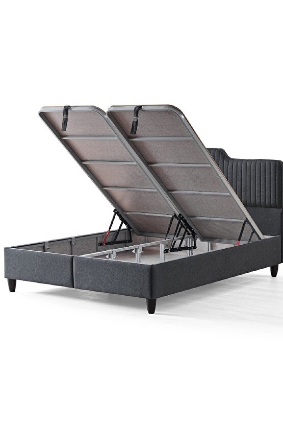 Menekşe Çift Kişilik Depolamalı Sandıklı Baza ve Başlık 2’li Set