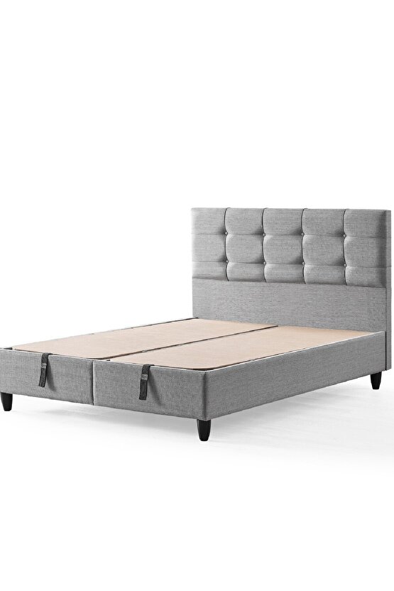 Mimoza Modeli Çift Kişilik Full Ortopedik Yataklı Sandıklı Baza ve Başlık Takımı 3 lü Set