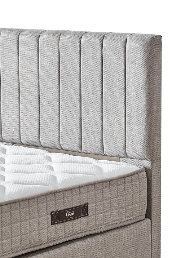 Manolya Serisi Tek Kişilik Sandıklı Baza ve Başlık + Full Ortopedik Paket Yaylı Yatak Takımı 3 lü Se