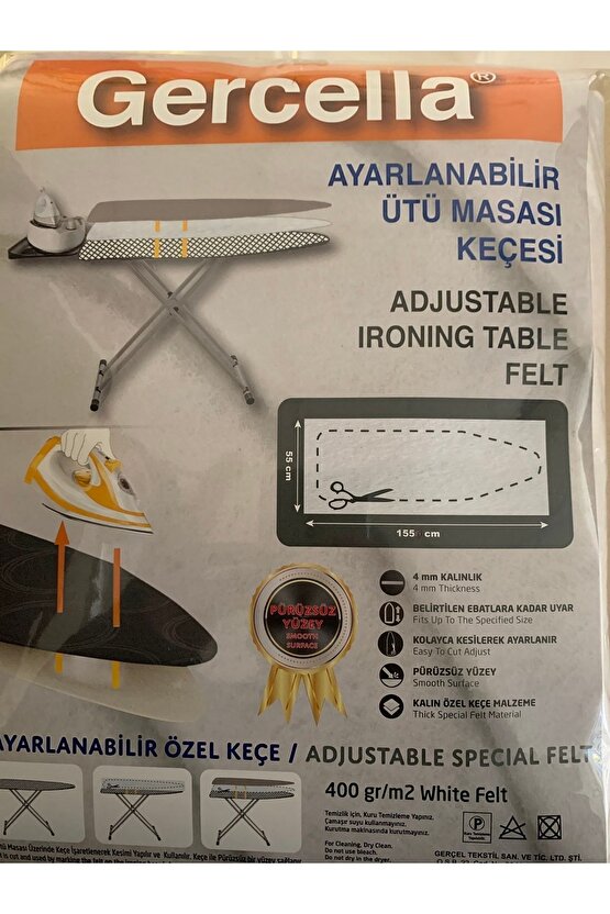 Ayarlanabilir Ütü Masası Kılıfı Örtüsü Bezi Keçesi (ÜTÜ MASASI& AKSESUARLARI , ÜTÜ MASASI SÜNGERİ)