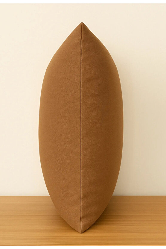 Duck Keten 43X43 Kırlent Kılıfı 2Li Kahve Fermuarlı