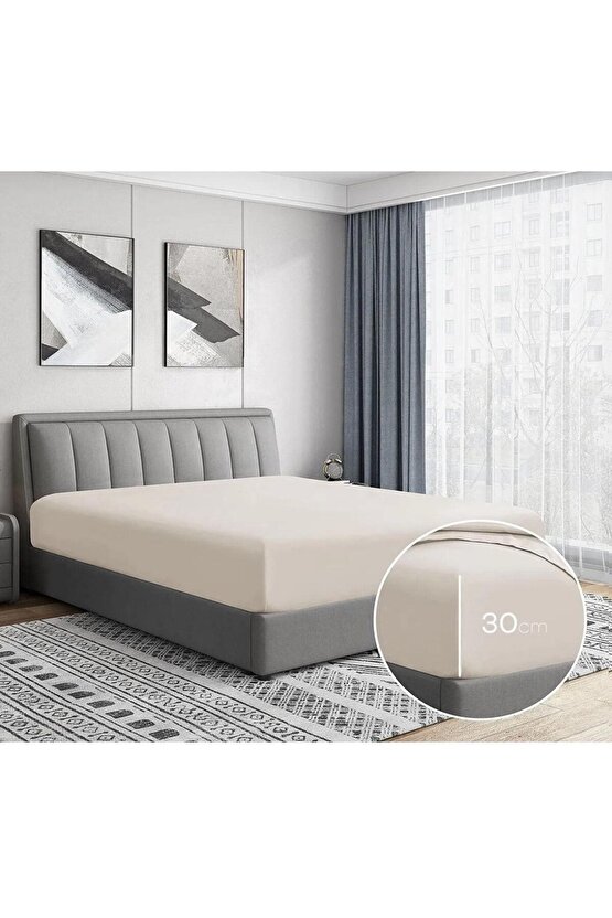 %100 COTTON (PAMUK) 160x200+30 cm FİTTED (LASTİKLİ) ÇİFT KİŞİLİK ÇARŞAF BED SHEET