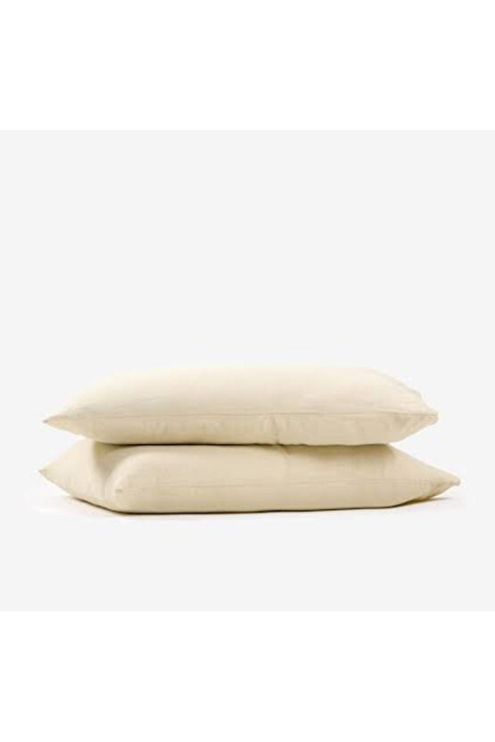 %100 COTTON(PAMUK) 2 ADET 50x70 cm YASTIK KILIFI PİLLOW CASE ECRU