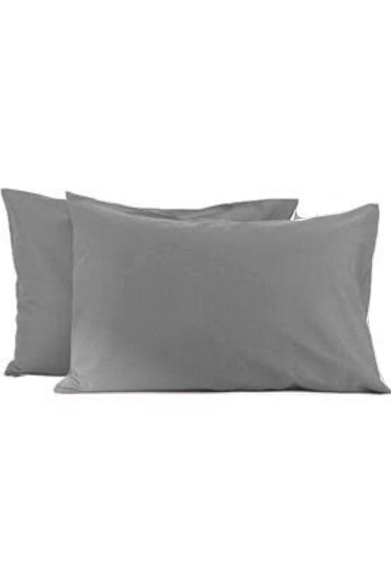 %100 COTTON (PAMUK) 2 ADET GRİ (50x70cm) YASTIK KILIFI PİLLOW CASE