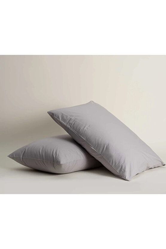 %100 COTTON (PAMUK) 2 ADET GRİ (50x70cm) YASTIK KILIFI PİLLOW CASE