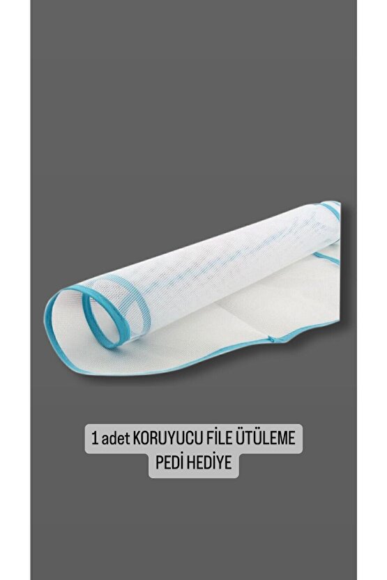 (HEDİYELİ) COMFORT DOLPHİN Ütü Masası Kılıfı Örtüsü Bezi 1 Ad Koruyucu File Ütülme Pedi Hediye