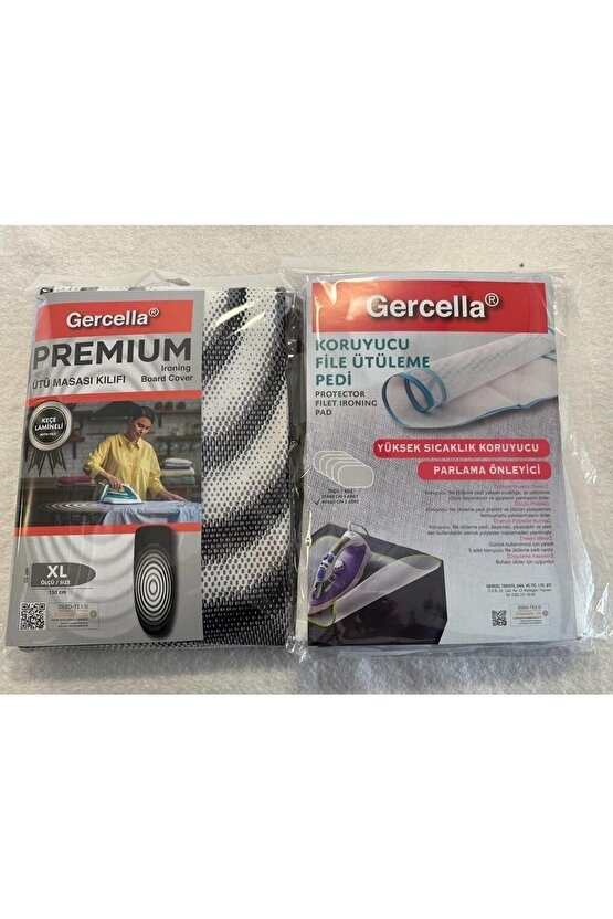 (AVANTAJ PAKET) Premium Xlarge Ütü Masası Kılıfı Koruyucu File Ütüleme Pedi