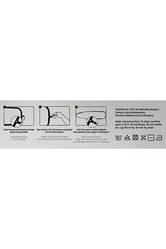 EXTRA SÜNGERLİ Nano Agri Ütü Masası Kılıfı Örtüsü-bezi (ütü Masası &aksesuarları, Ev Gereçleri