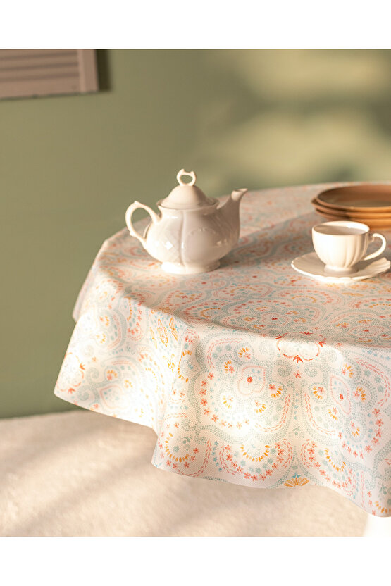 Ancre Pvc Masa Örtüsü - Mavi - 140 cm