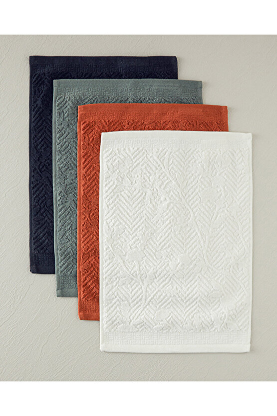 Alyssa Pamuklu Jakarlı El Havlusu Yeşil