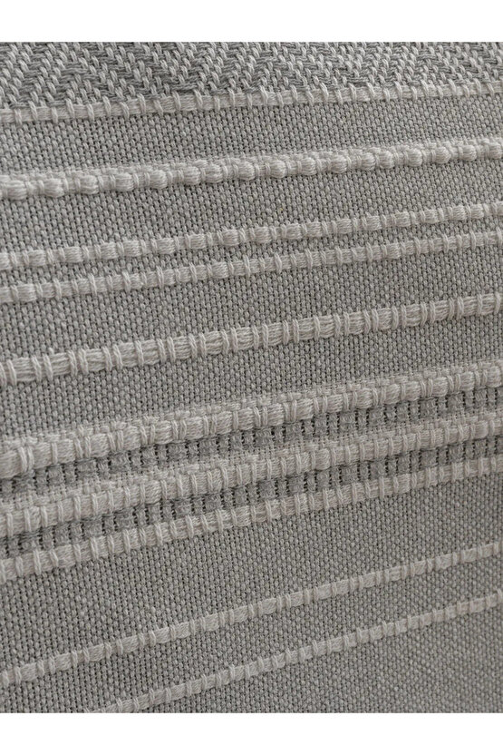 HOME Gri Çizgi Nakışlı Yatak Örtüsü 180x230 Cm