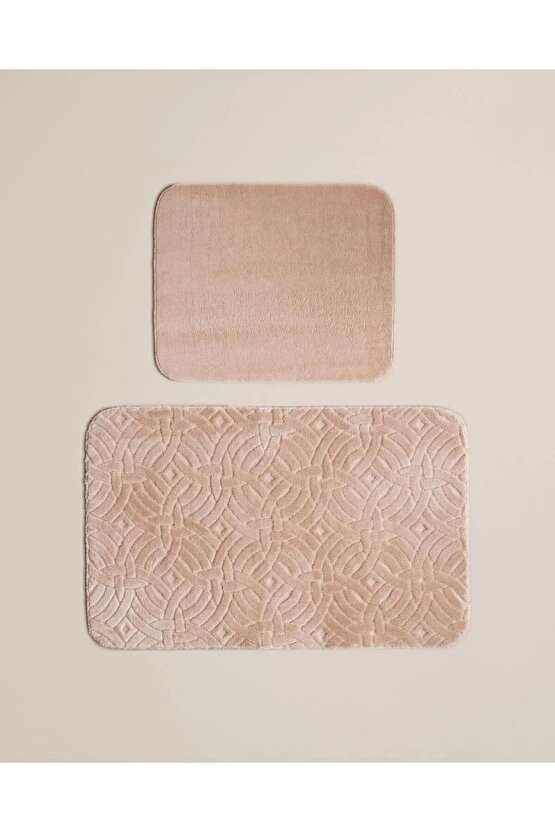 Wavelet Banyo Paspası Seti Açık Bej 60x80 cm + 40x60 cm (17.11.2025)