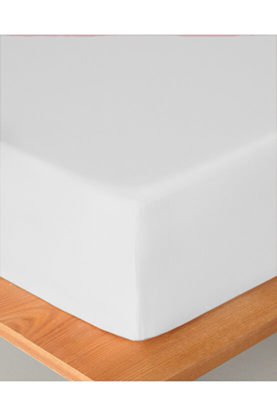 Novella Premium Pamuk Dokulu Tek Kişilik Lastikli Çarşaf 100x200 cm Beyaz
