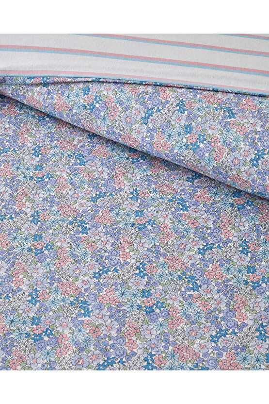 Bloss Mist Pamuklu Çift Kişilik Nevresim Seti 200x220 cm Lila