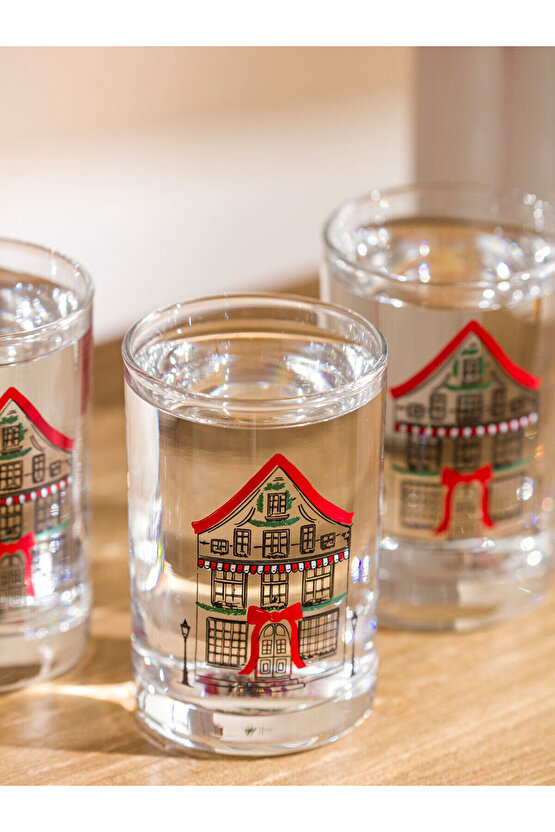 Karişik Baskılı Cam Bardak Seti 4lü 125 ml