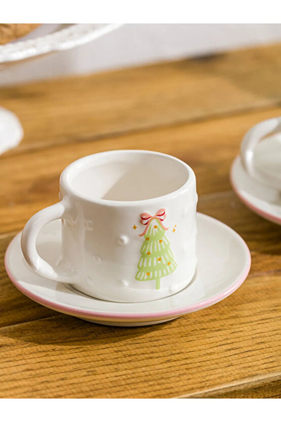 LCW HOME Karışık Baskılı 2 Kişilik Porselen Kahve Fincan Takımı 90 Ml