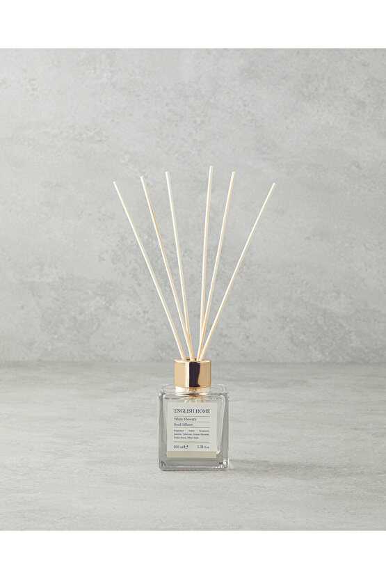 Beyaz Çiçekler Çubuklu Oda Kokusu 100 ml