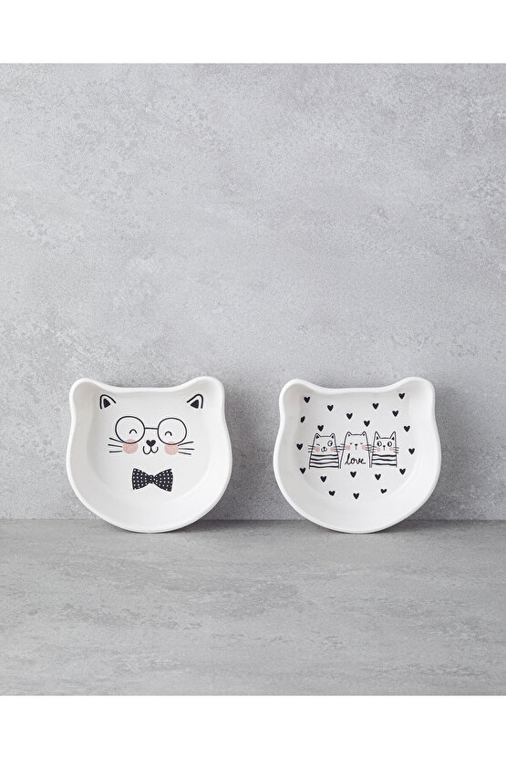 Mingle Mingle Seramik 2li Kase 14 cm Beyaz