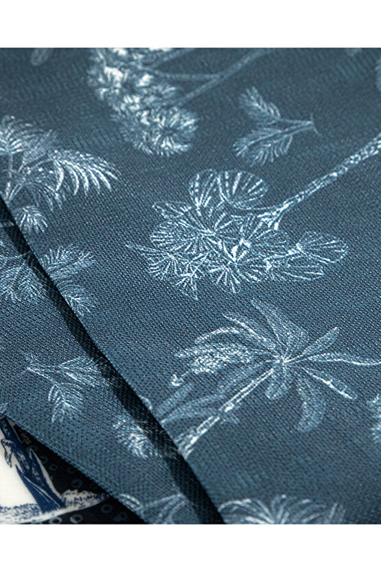 Toile Plants Polyester 2li Misafir Peçetesi 40x40 Koyu Lacivert