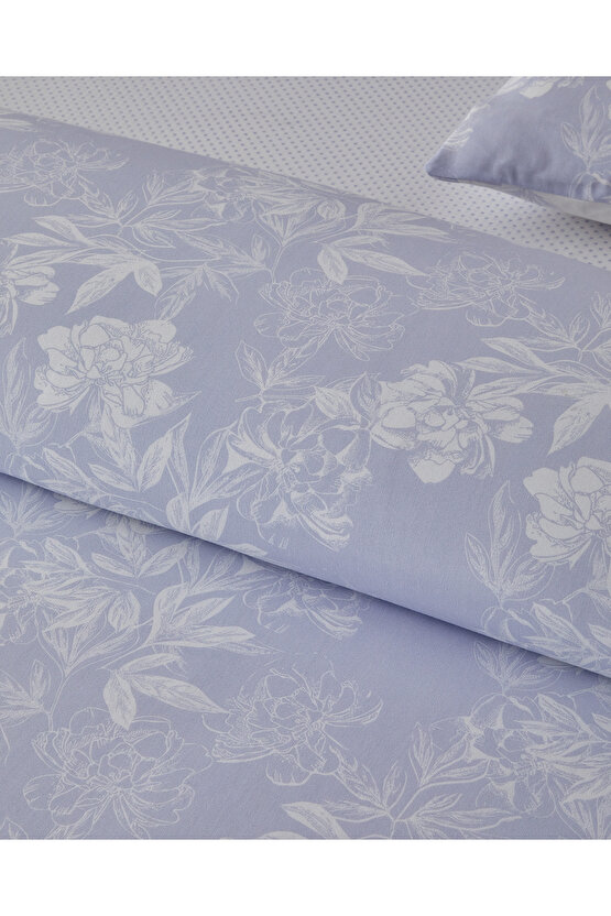 Floral Vine Kolay Ütülenir Çift Kişilik Nevresim Takımı 200x220 cm Lila