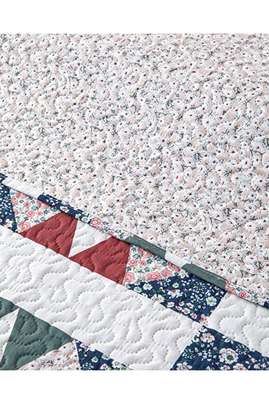 Vintage Lace Patchwork Tek Kişilik Çok Amaçlı Örtü Siyah