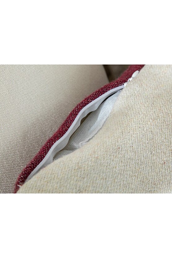 Moneta Dokuma Kırlent Kılıfı 45x45 Cm Bordo