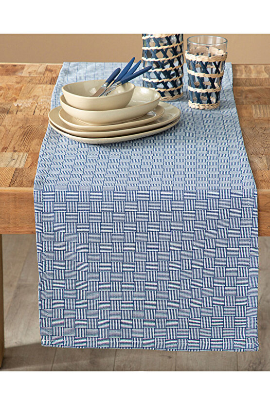 Line Pamuk Runner Lacivert