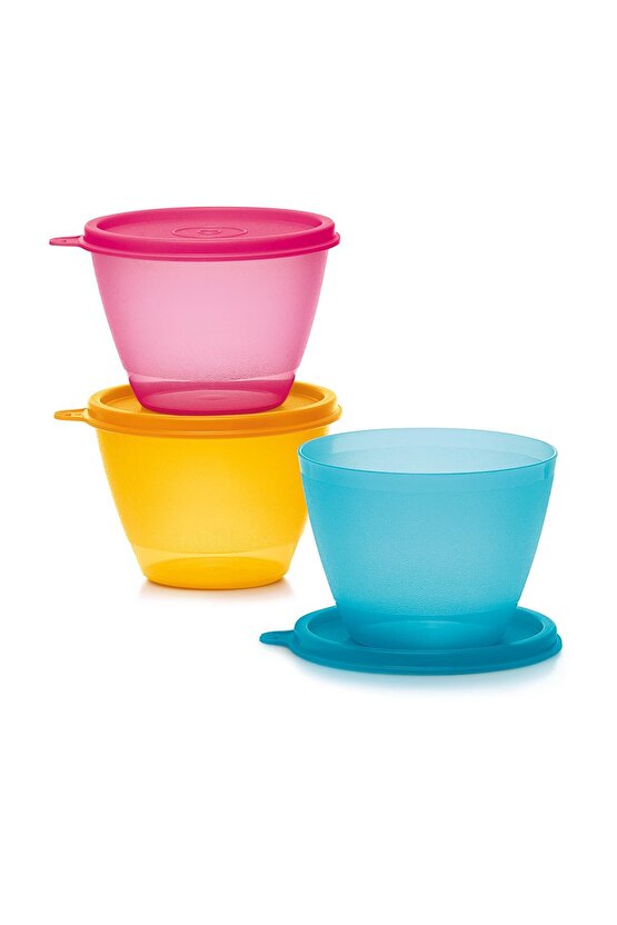 Renkli Buzdolabı Kapları 3lü Set 400 Ml