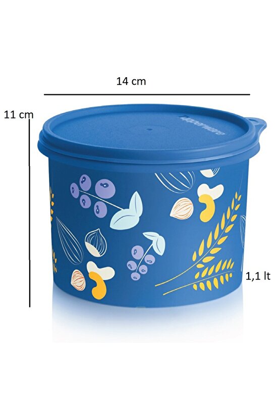 Silindir Saklama Kabı 1.1 Lt Buzdolabı Saklama Kabı