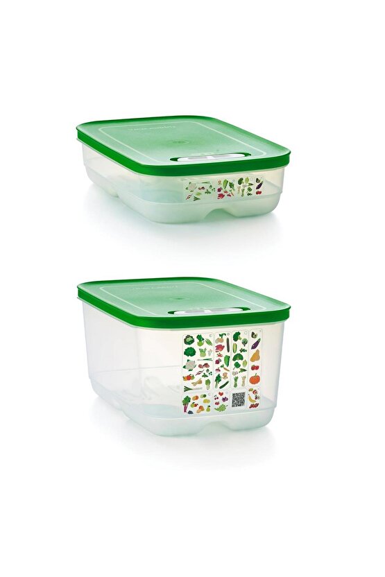 Sera Serisi 2li Gıda Saklama Kabı Yeşil 4.4 Lt Ve 1.8 Lt