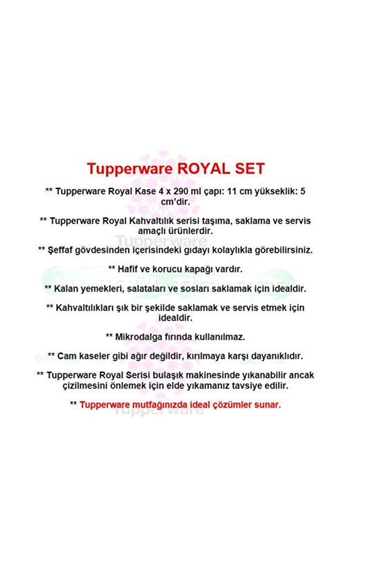 290 Ml Kahvaltılık Saklama Kabı Set