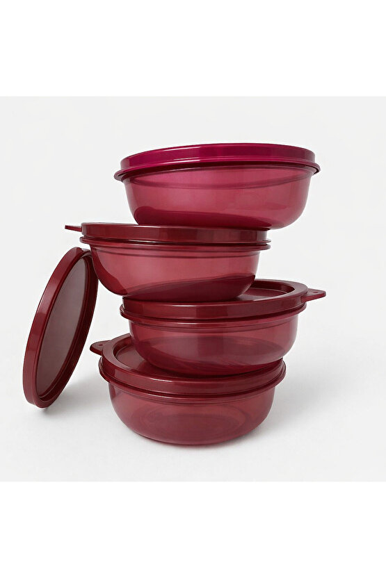 Şeker Kap 4lü Set Kırmızı