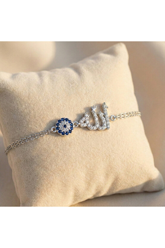 Kadın Nazar Boncuklu Allah Lafzı Bileklik