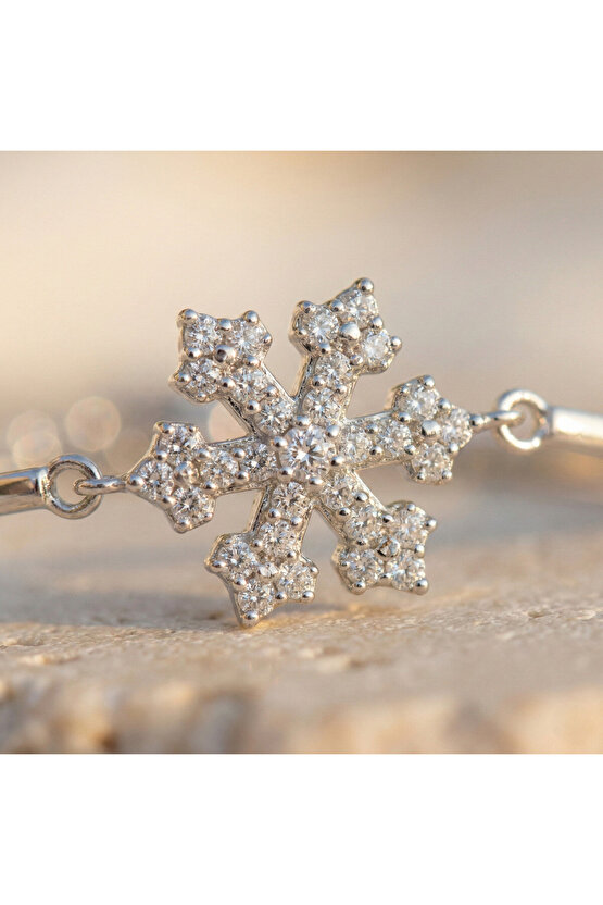 Şarnelli Kar Tanesi Bileklik