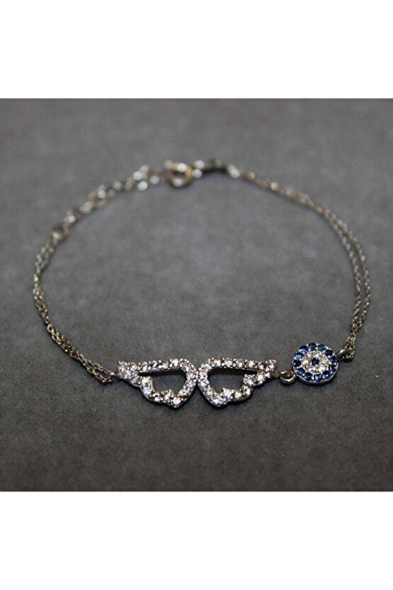 Taşlı Melek Kanadı Bileklik