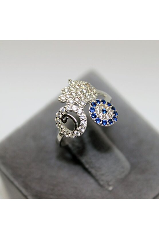 Nazar Boncuğu, Fatma Eli Ve Vav Ayarlanabilir Yüzük