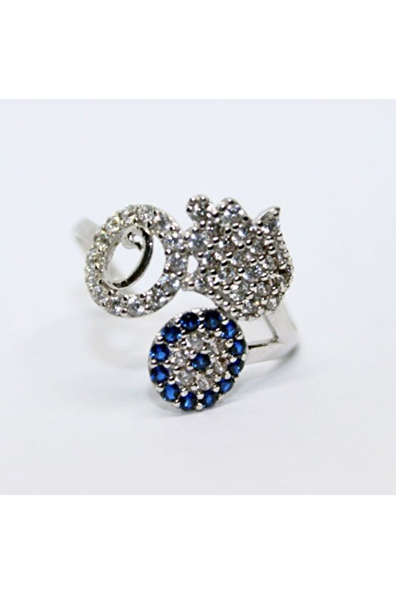 Nazar Boncuğu, Fatma Eli Ve Vav Ayarlanabilir Yüzük