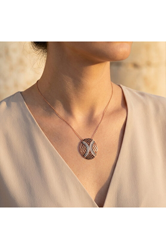 Osmanlı Motif Oval Kolye