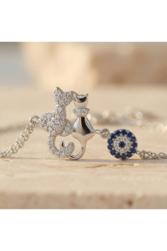 Taşlı Kedi Bileklik