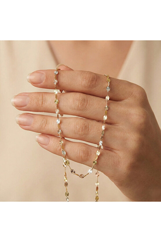 3 Renk Italyan Zincir Kolye