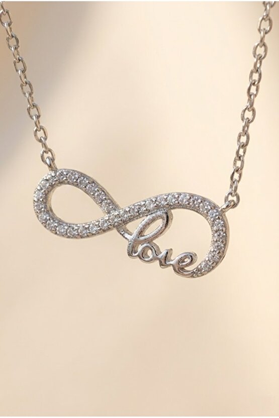 Love Yazılı Sonsuzluk Kolye