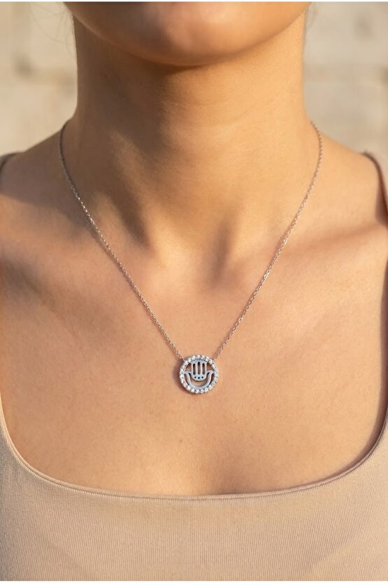 Halka Içinde Fatma Eli Kolye