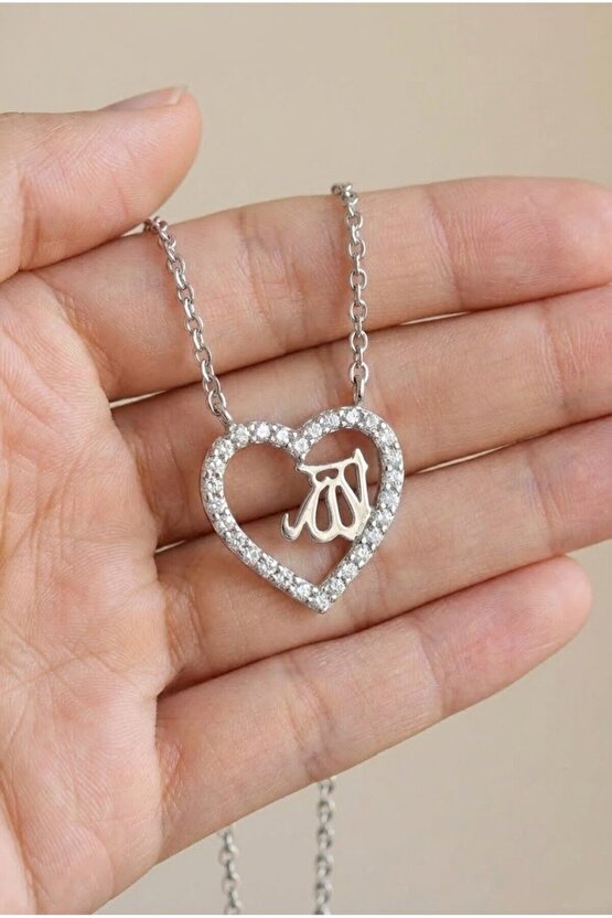 Kalp Içinde Allah Lafzı Kolye