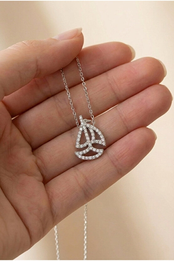 Taşlı Yelken Kolye