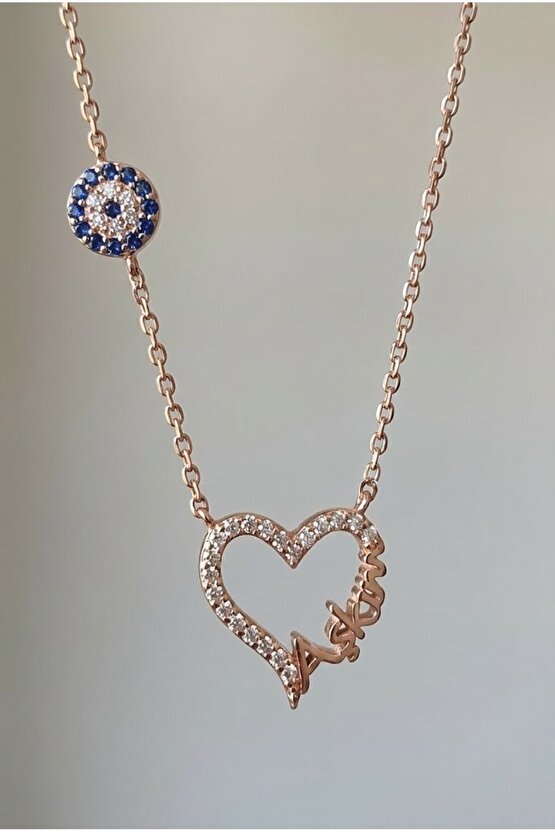 Taşlı Aşkım Kalp Kolye